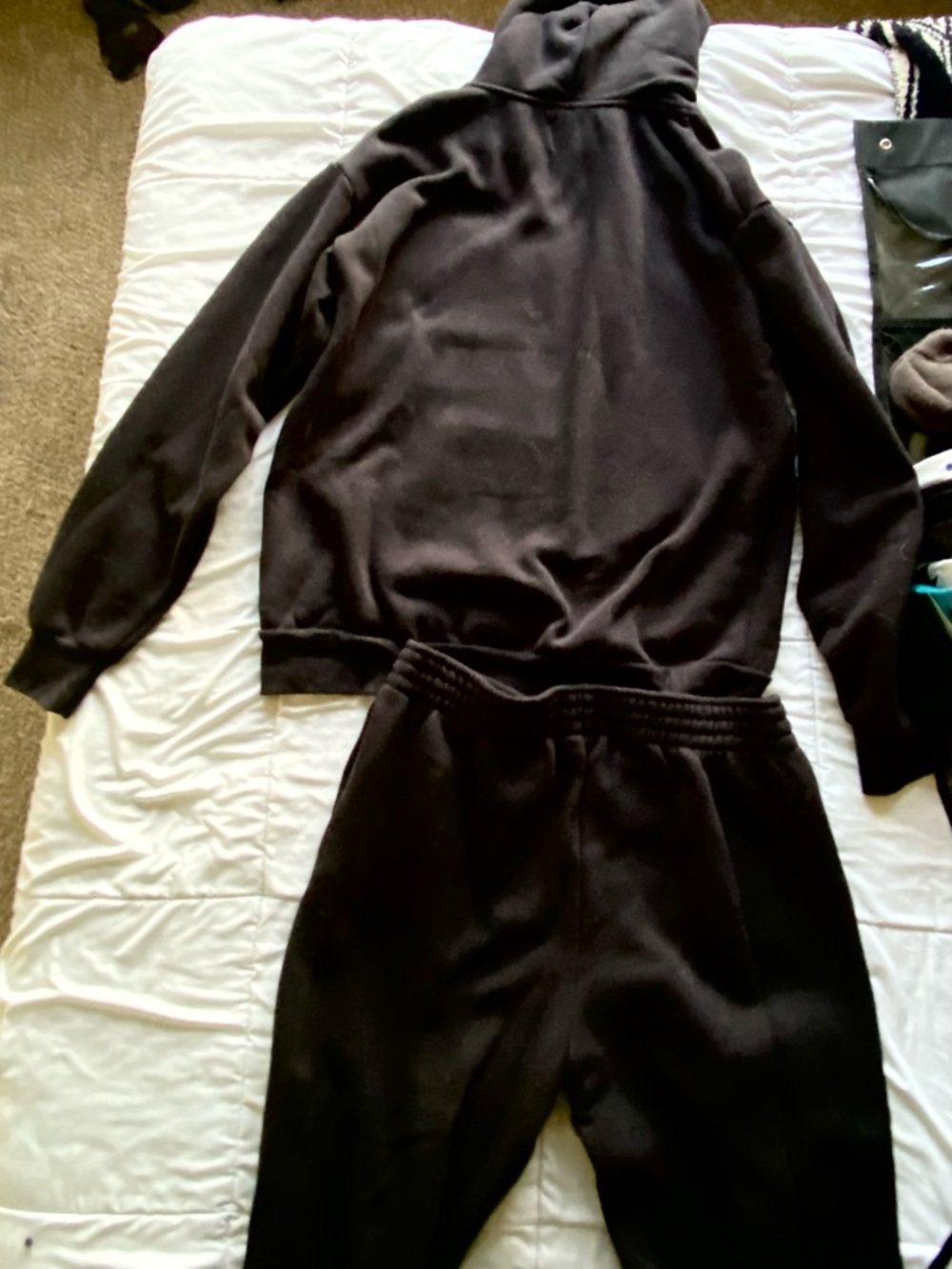Tribe Kelley Butter Hoodie & Sweatpants Jogger Set Black - Vault - Picture 8 of 12